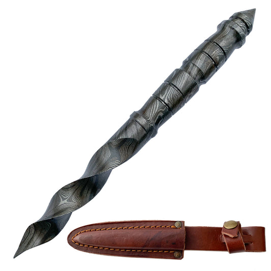 Hand Made Damascus Steel Kris Twisted Blade Dagger Knife