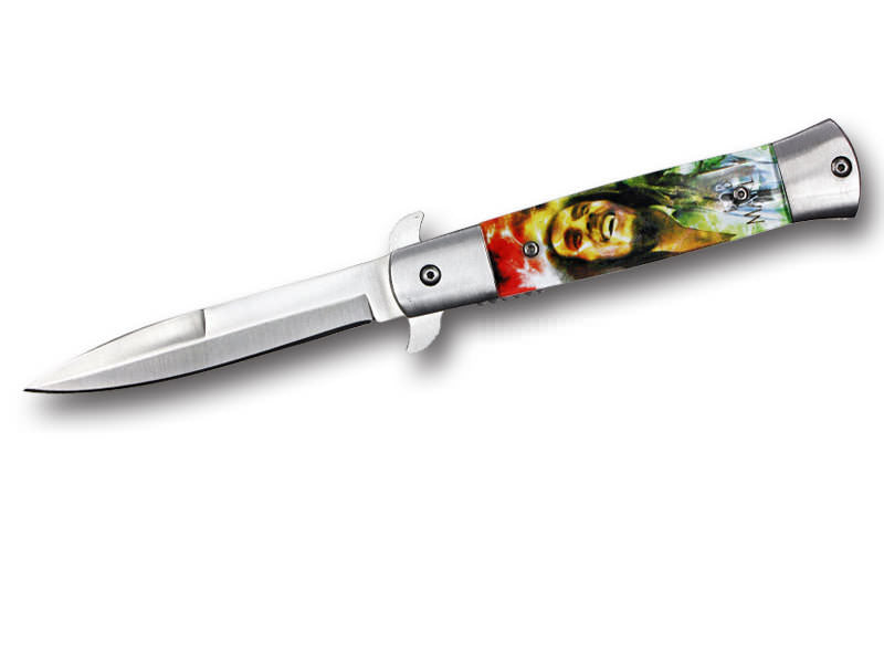 Stiletto Style Assisted Opening Folding Pocket Knife