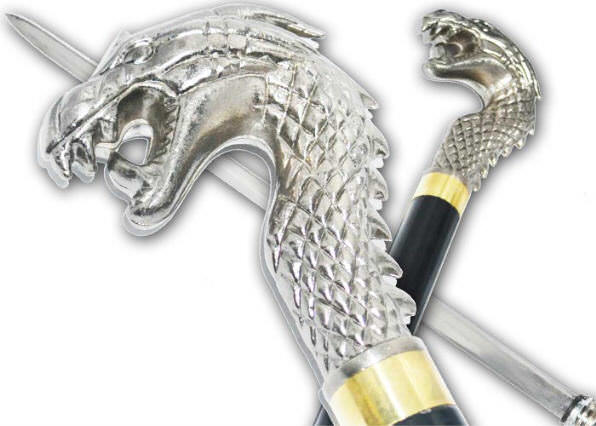 Dragon Head Sword Cane - TOPHATTER'S ARMORY DEALS