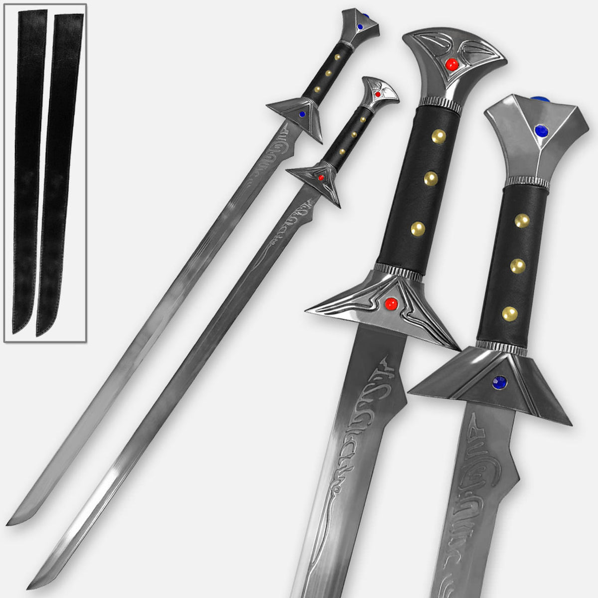 Icingdeath Twinkle Drizzt Do'Urden Scimitar Combo Sword Set - TOPHATTER'S ARMORY DEALS