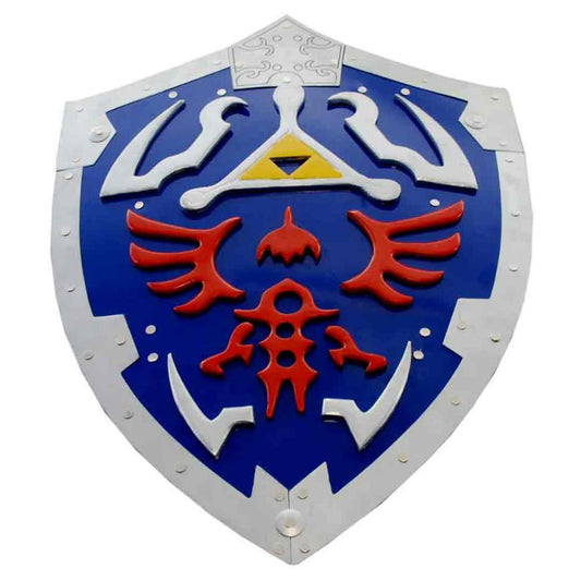 Hylian Link Zelda Triforce Metal All Steel Shield Full Size