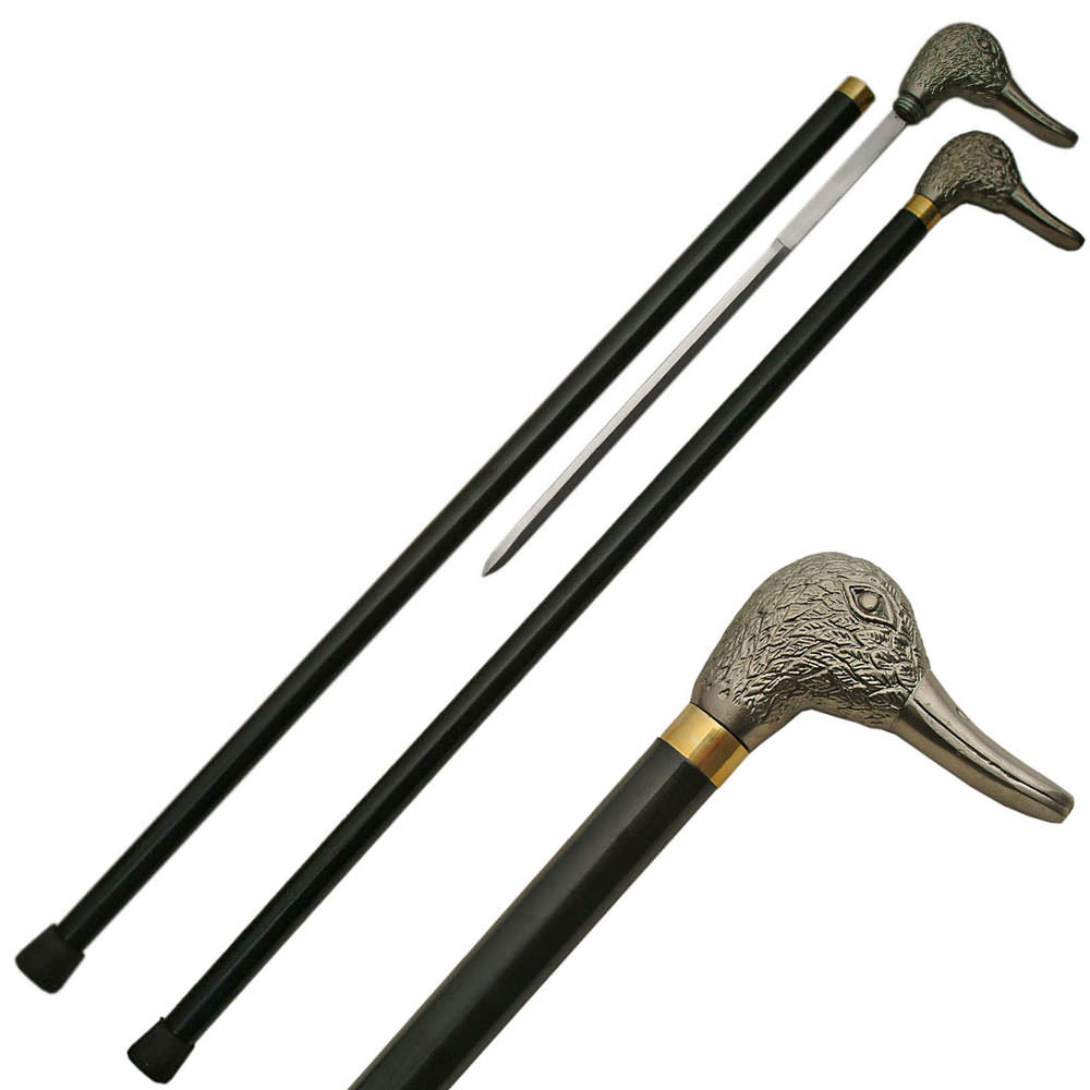 Duck Cane Sword with Metal Duck Head Shaped
