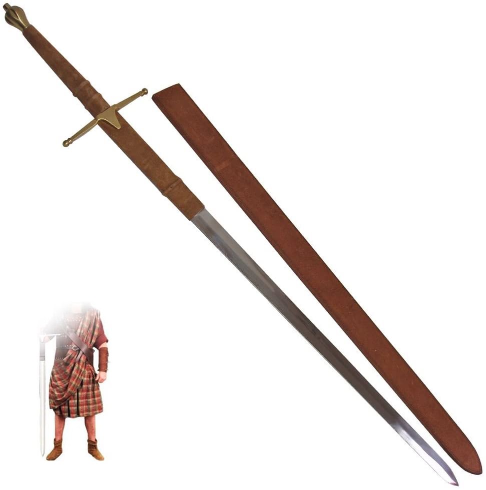 William Wallace 54 Inch Long Two Handed Brass Sword - TOPHATTER'S ARMORY DEALS