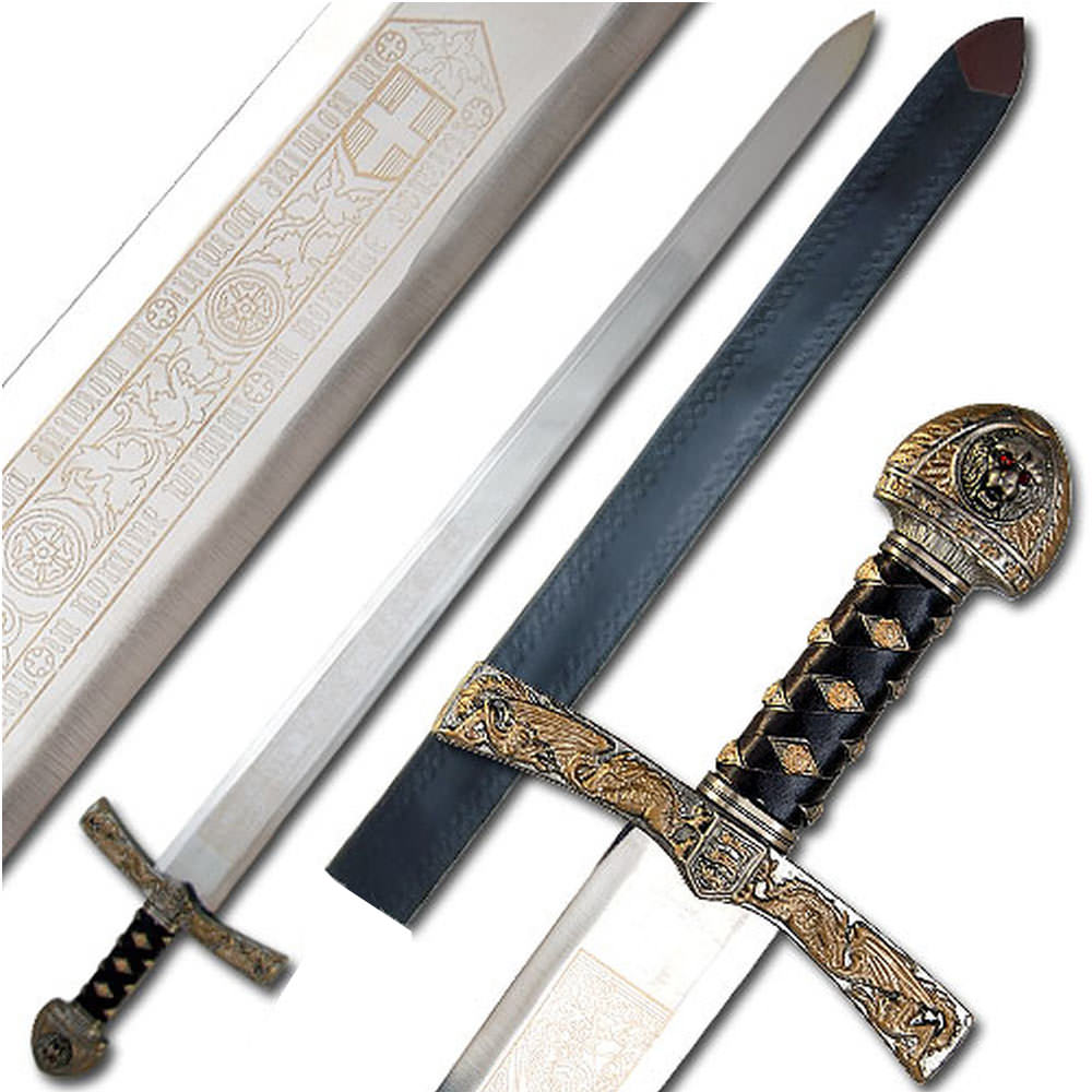King Richard the Lionheart Sword Lion Crested Medieval Ceremonial