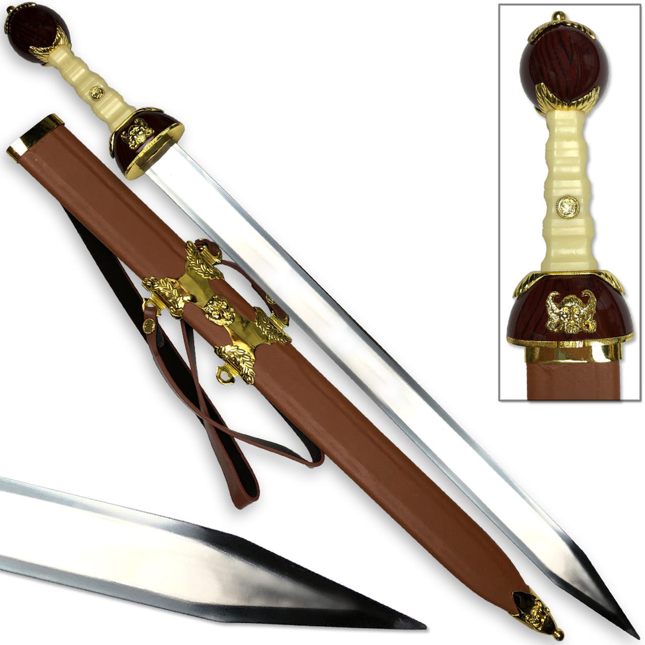 Maximus Roman Gladiator Sword Golden Medieval Gladius