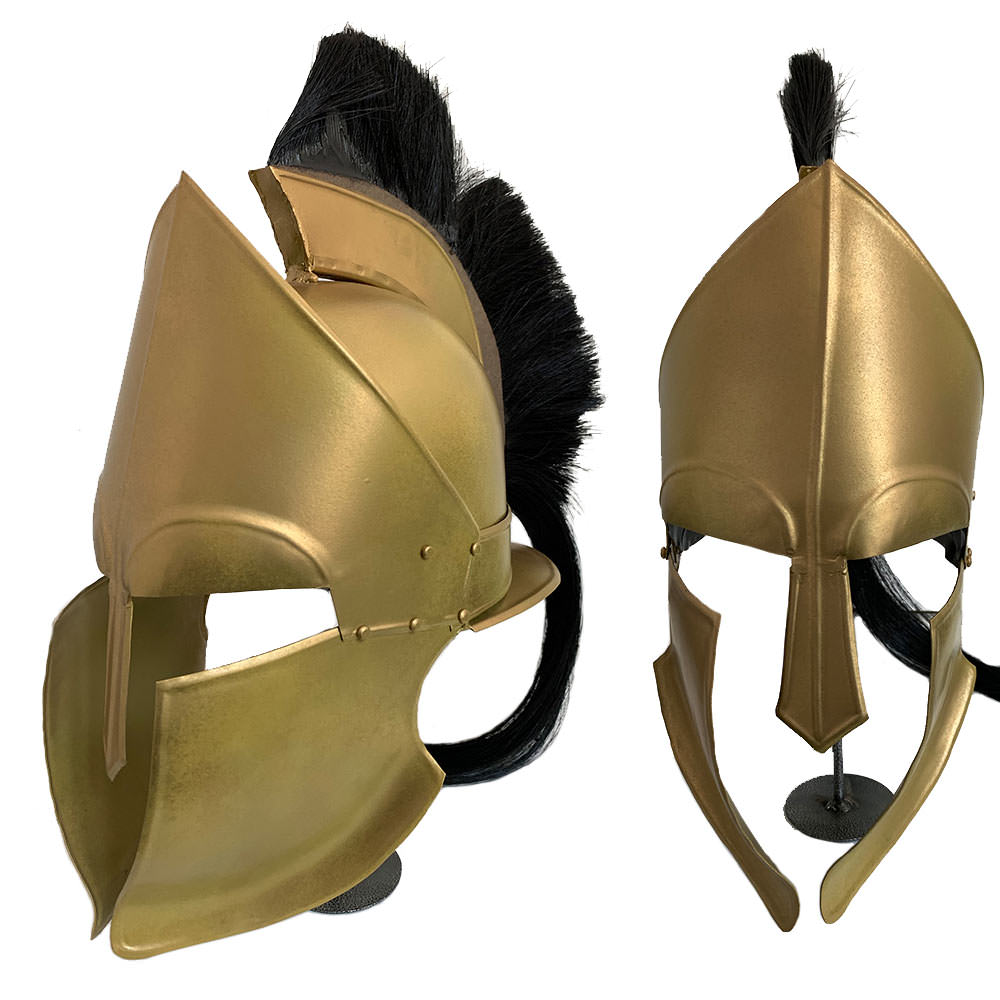 Decorative Greek Spartan Full Size Helmet With Stand