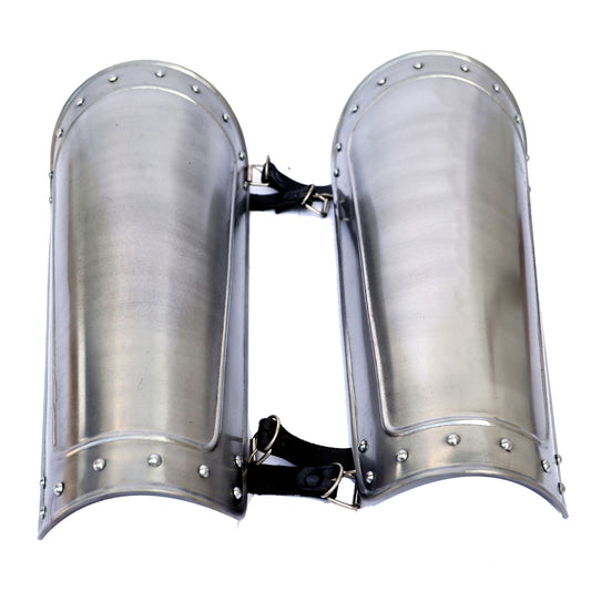 Medieval Leg Armor 18g Steel Greaves