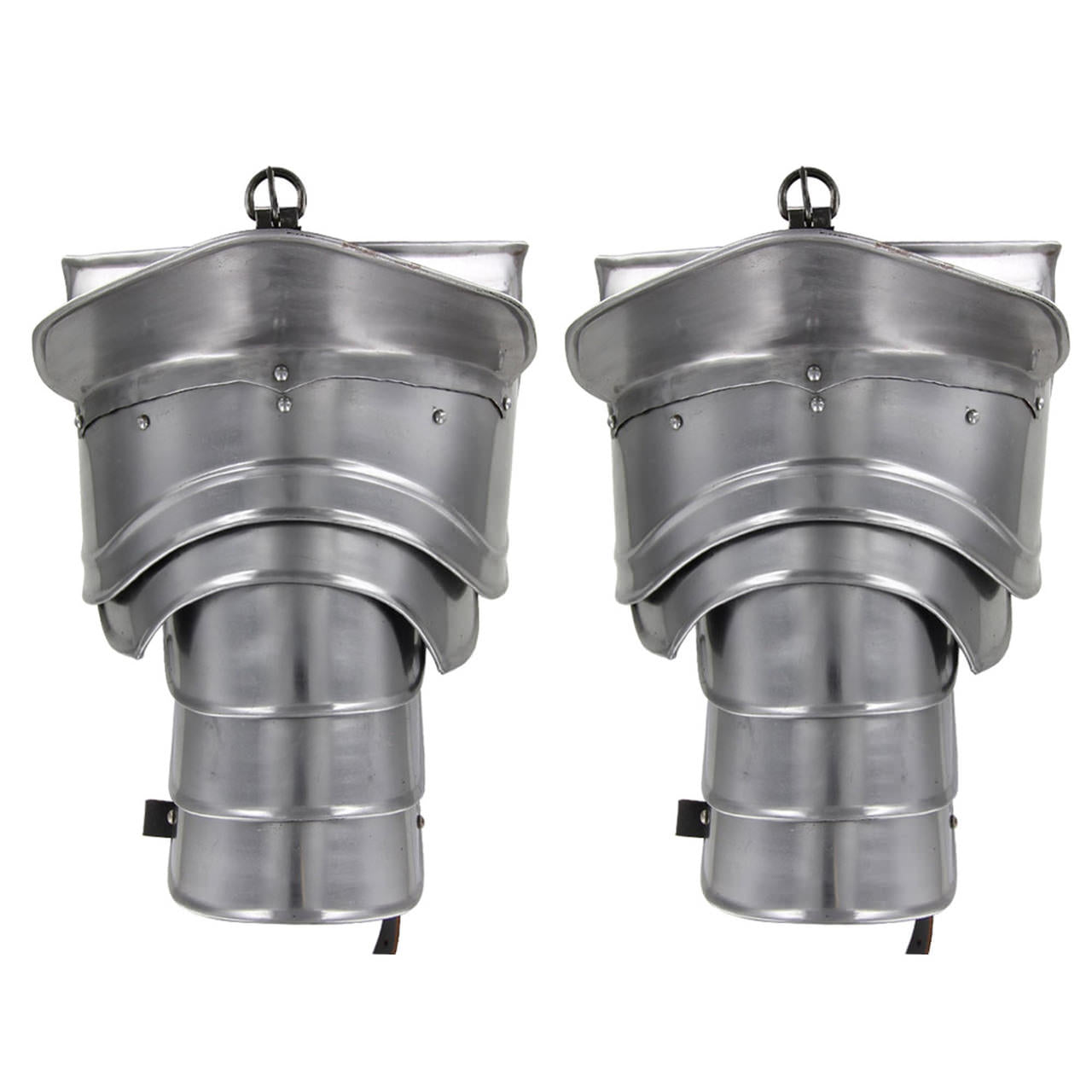 Pauldrons Medieval Shoulder Functional Armor Set with Blade Breaker