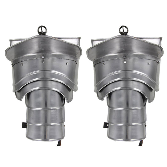 Pauldrons Medieval Shoulder Functional Armor Set with Blade Breaker