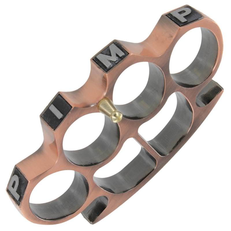Pimping Aint Easy Knuckle Buckle Copper