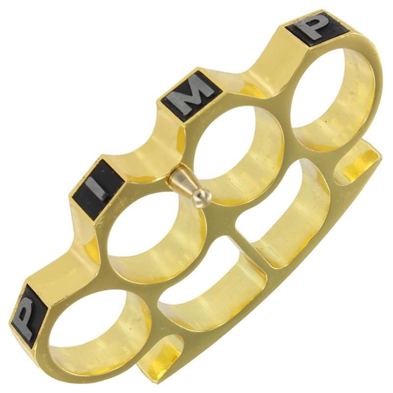Pimping Aint Easy Knuckle Buckle Gold