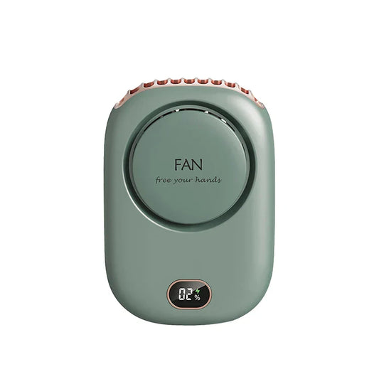 Portable Hanging Neck Fan USB Rechargeable Mini Cooler