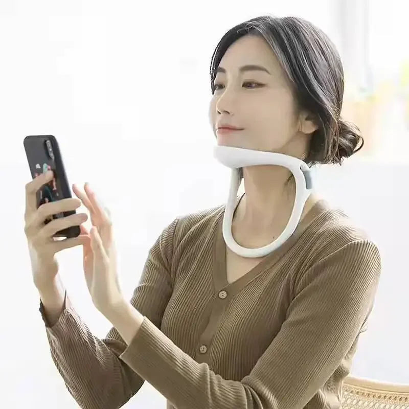 Adjustable Cervical Neck Brace Posture Corrector & Traction Support White