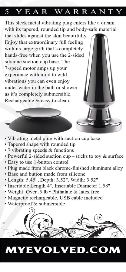 Advanced Metal Plug – 7-Speed Hands-Free Vibrating Butt Plug