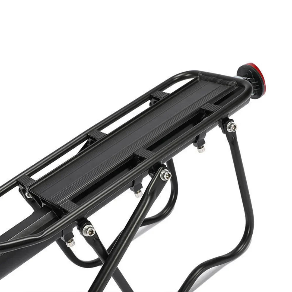 Bicycle Rear Shelf Aluminum Black for Mountain and Road Bikes