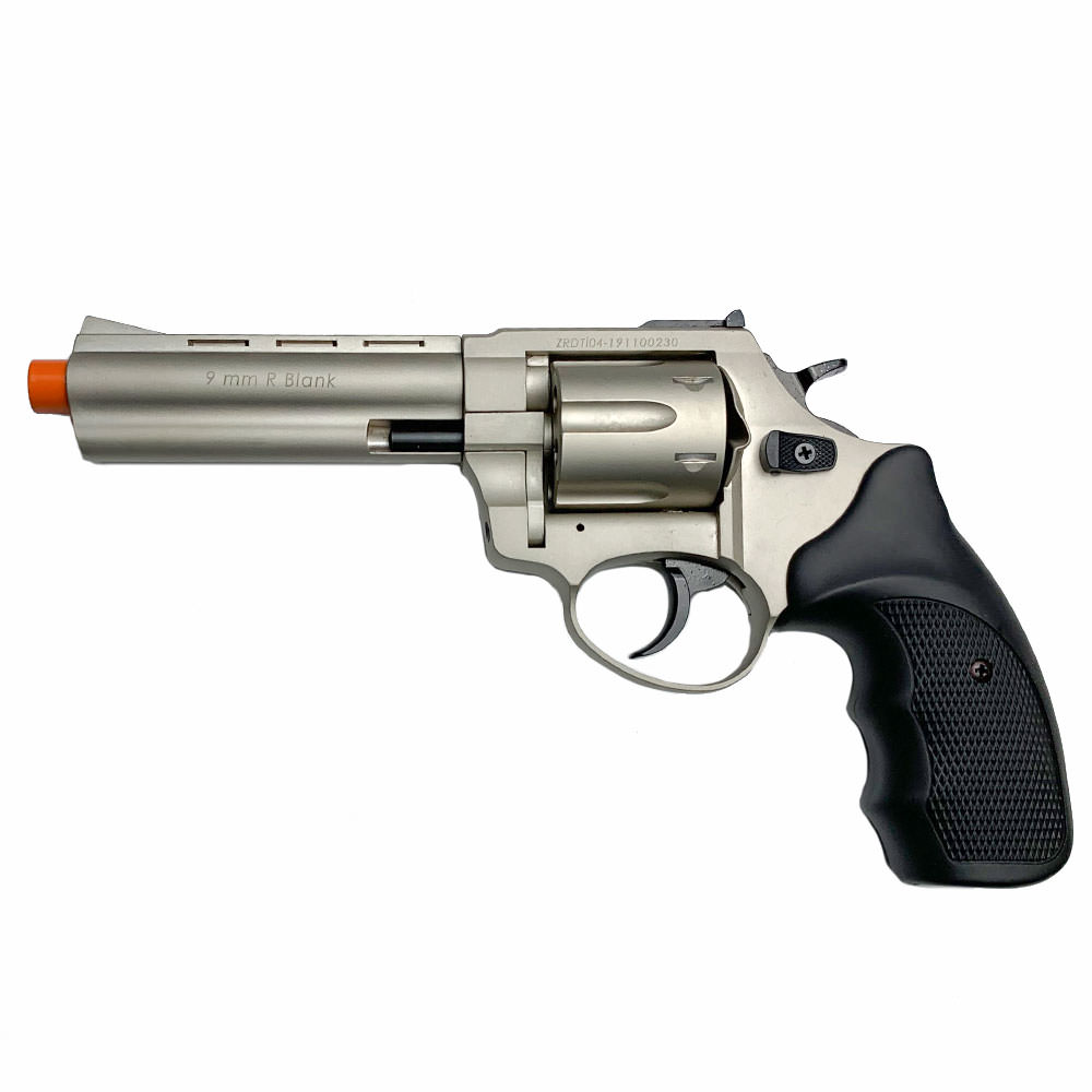 Zoraki R1 4.5" Barrel - Front Firing Blank Gun Revolver Satin Finish - TOPHATTER'S ARMORY DEALS