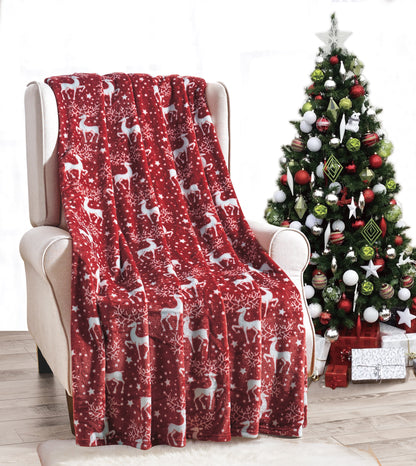 Christmas Blanket Cozy Festive Holiday Throw Blanket 50" x 60"