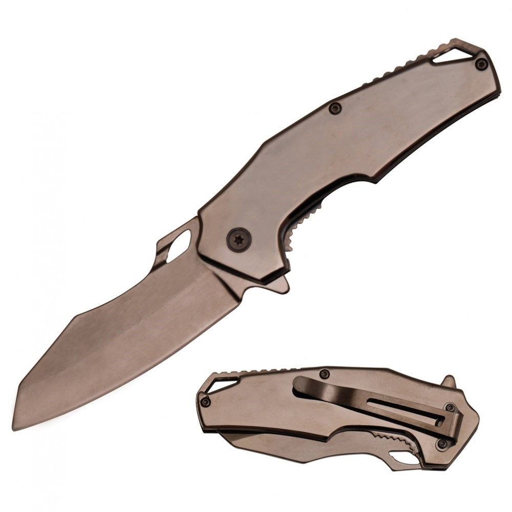 8 Inch Black Executive Spring Assist Folding Pocket Knife - TOPHATTER'S ARMORY DEALS