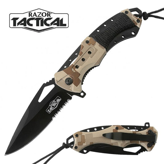 Spring Assist - 'Legal Auto Knife' - Military Fighter - Camo