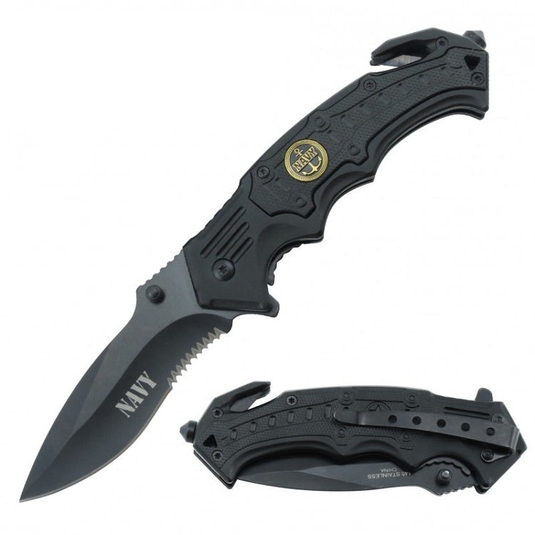 Spring Assist - 'Legal Auto Knife' - NAVY Military Fighter