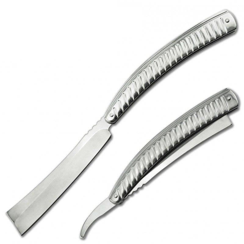 Straight Blade Barber Razor Folding Pocket Knife Shaving Cutlery