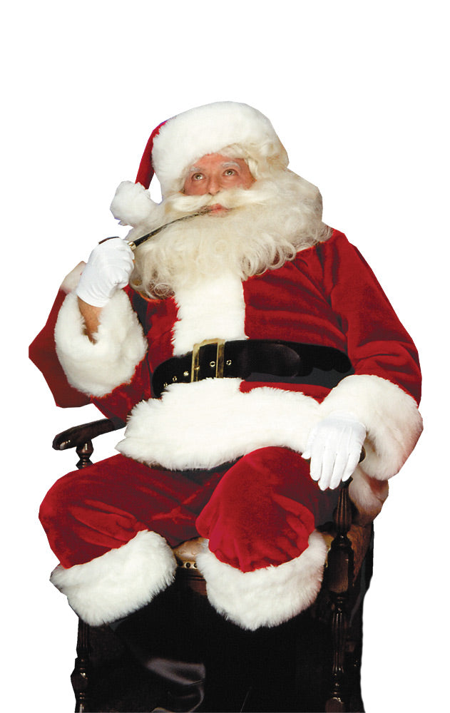 Men's Crimson Imperial Plush Santa Suit