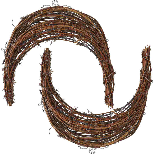 Moon Shaped Rattan Wreath Frames