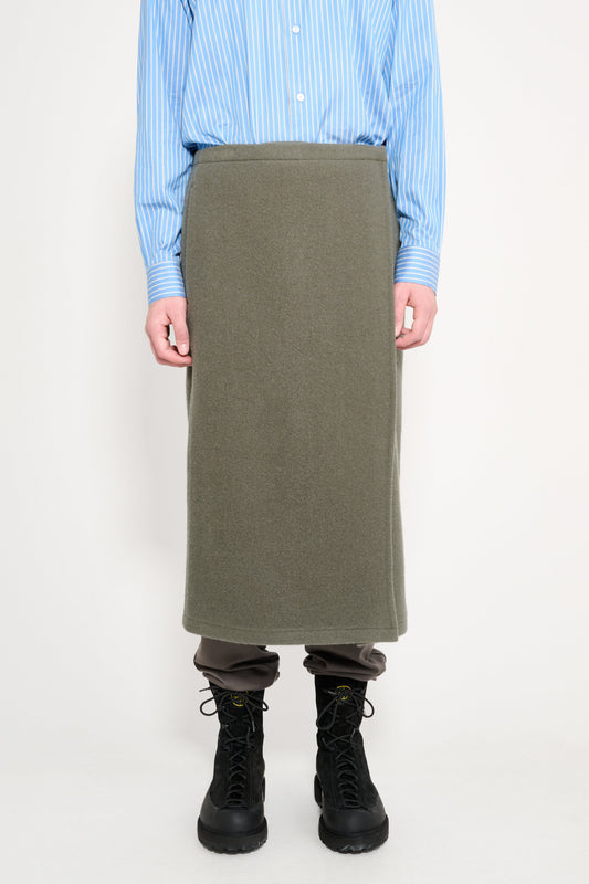 Rier Fleece Wrap Skirt Camoscio