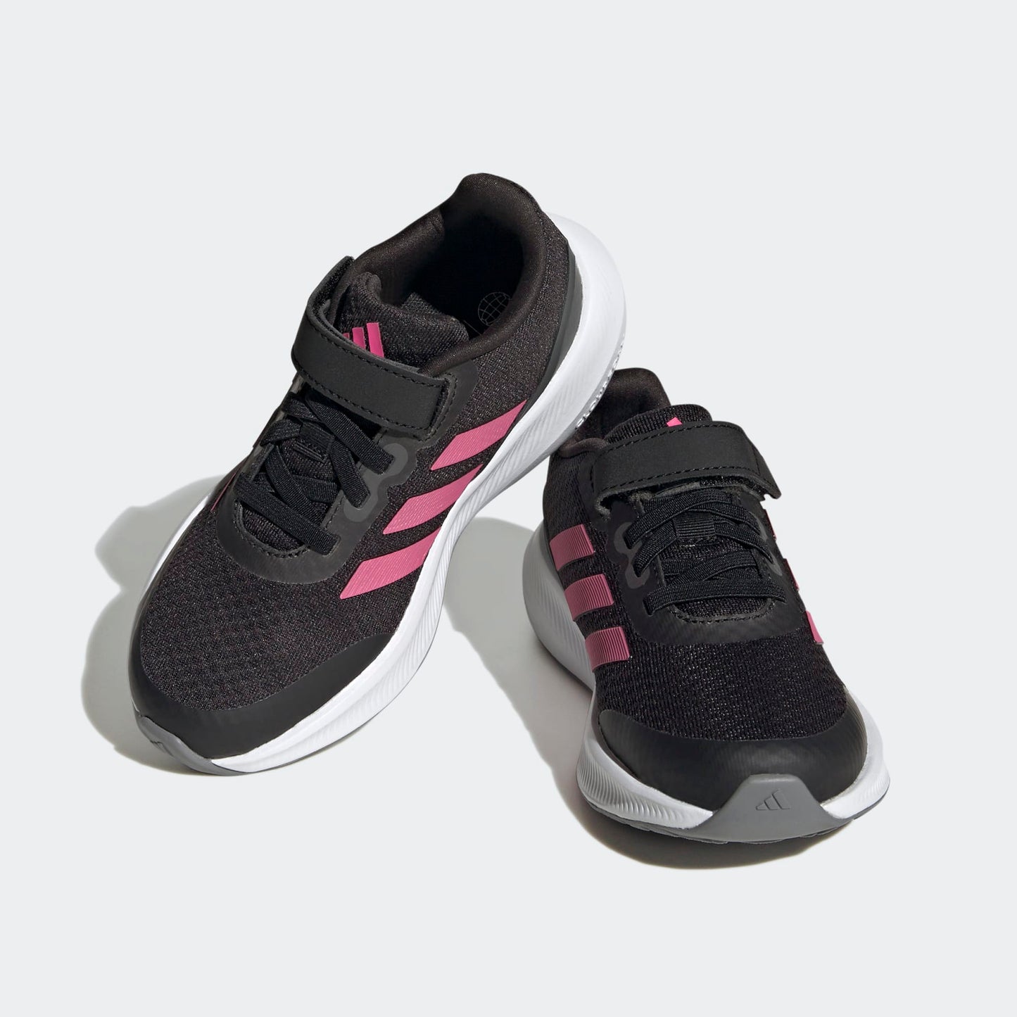 [HP5875] Youth adidas Runfalcon 3.0 Elastic Lace Top Strap ‘Core Black Pulse Magenta Grey Six (GS)'