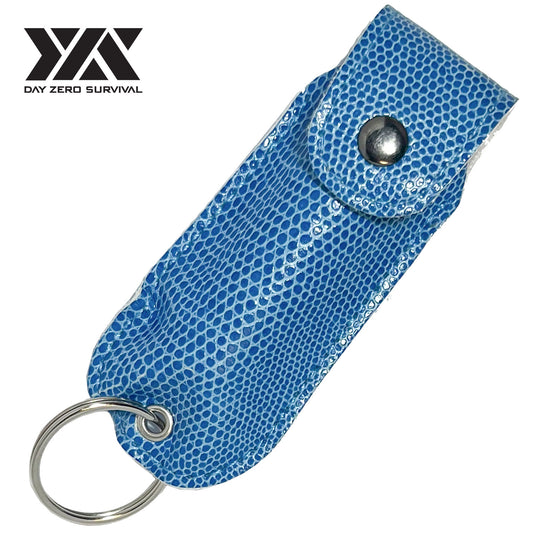DZS Defense Pepper Spray, Max Strength OC - Blue Snake Skin Pattern Case