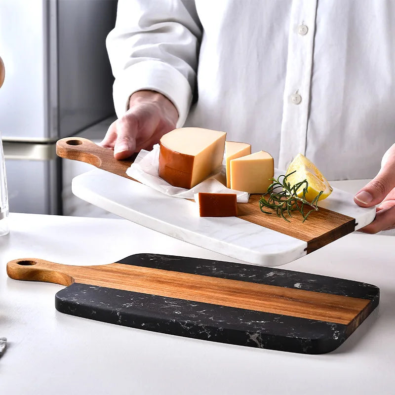 Chopping Board Marble Splicing Acacia Wood
