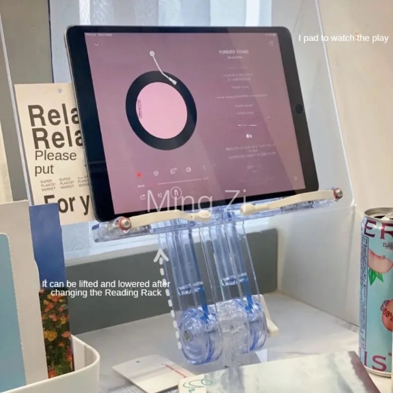 Luxury Lifted Acrylic Laptop Stand: 180° Rotatable, Ergonomic Design