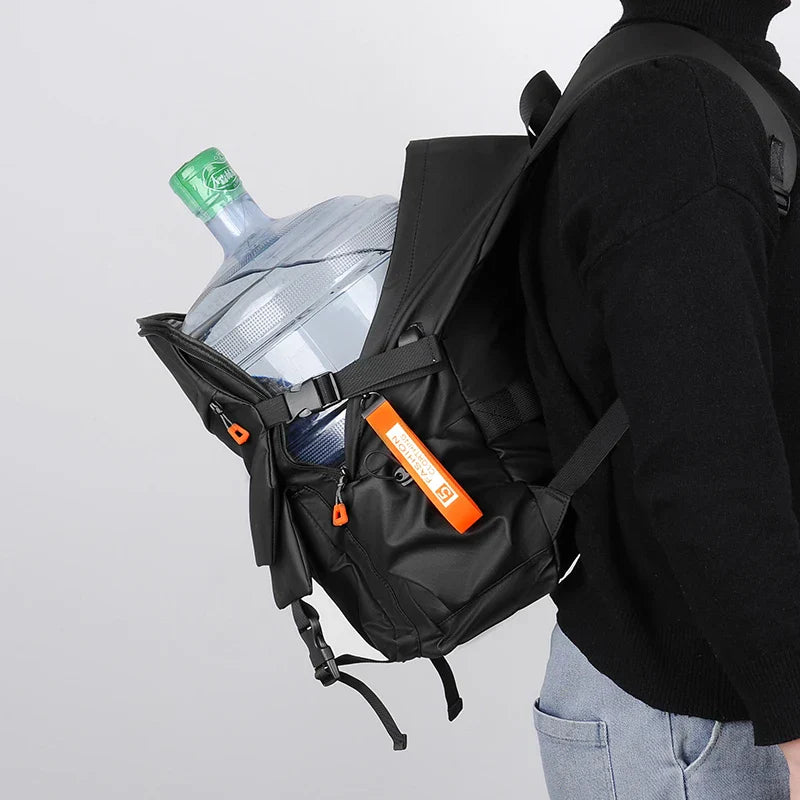 Waterproof Oxford Backpack Durable Travel Black