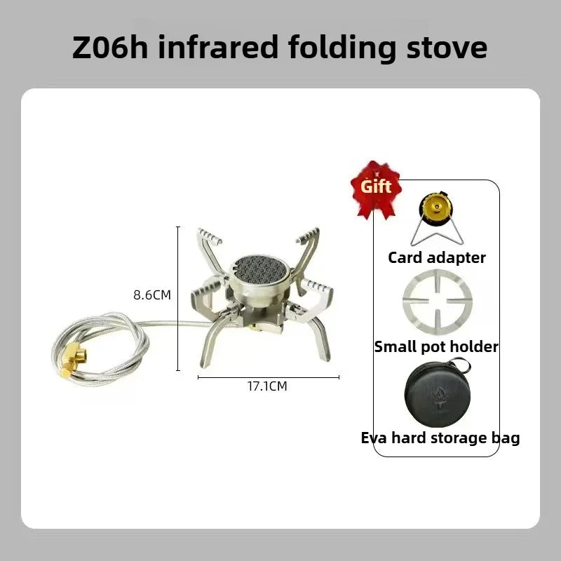 Ultralight Folding Infrared Mini Camping Stove Silver