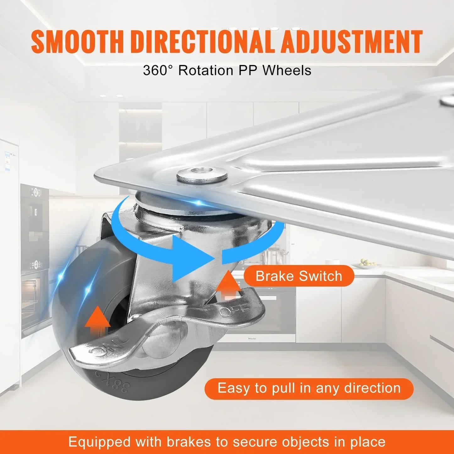 4pcs Industrial Machinery Mover - 360° Rotation, Heavy Furniture Transport