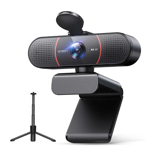 4K USB Webcam with Tripod Sony Sensor Autofocus Black