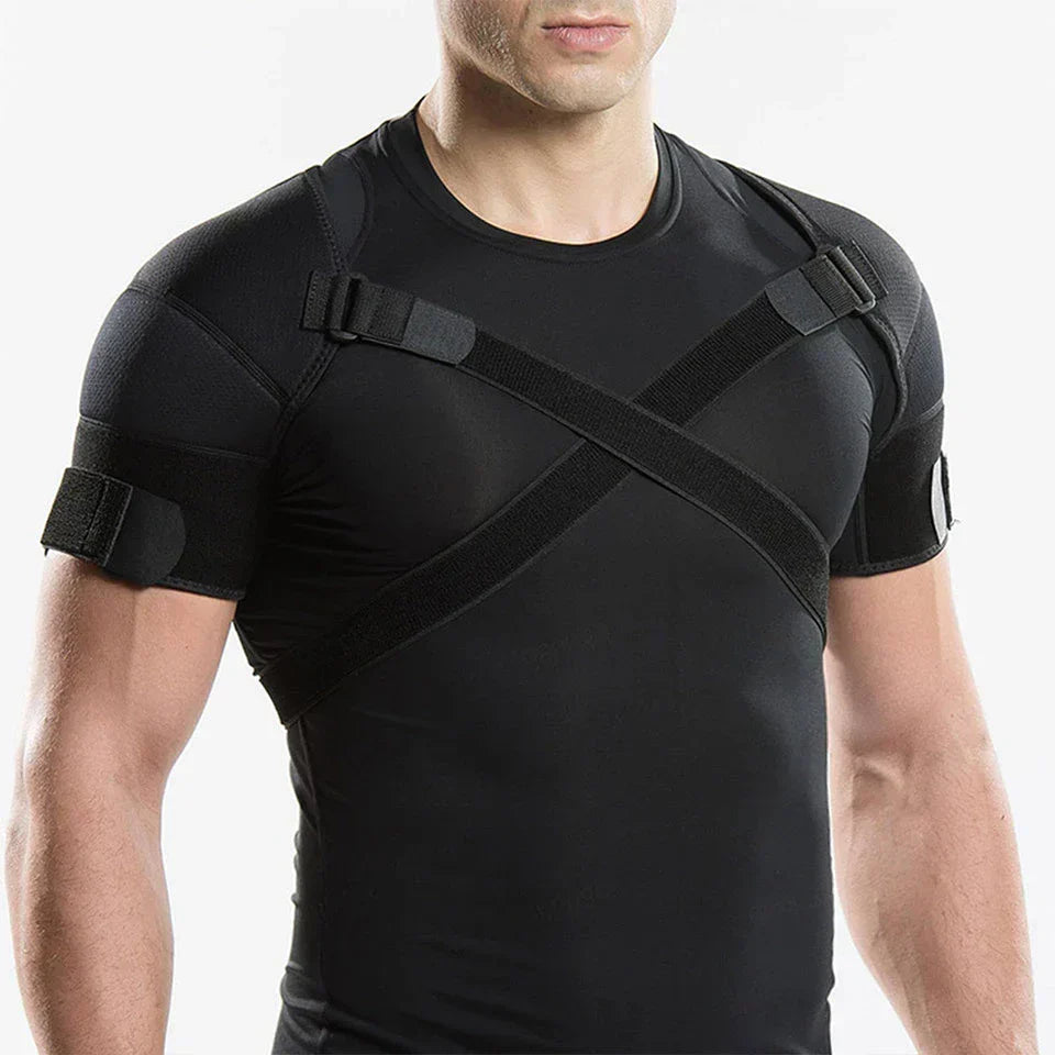 Double Shoulder Brace Wrap – Neoprene Compression Sleeve
