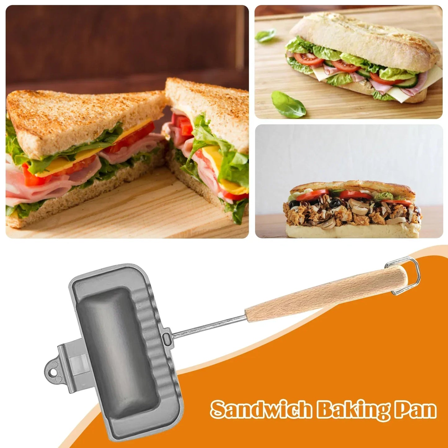Hot Dog Double-Sided Sandwich Baking Pan