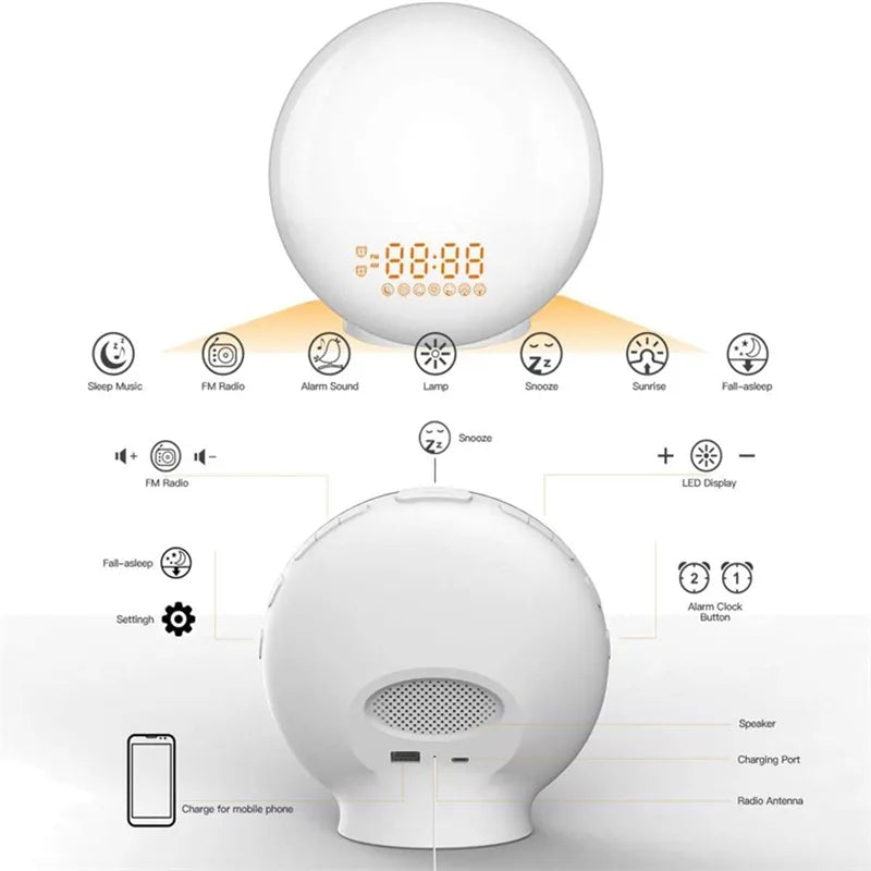 Color changing light Alarm Clock