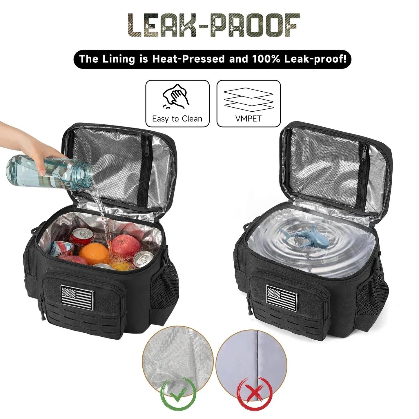 Tactical Thermal Cooler Bag: Military-Grade, Heavy Duty, Leakproof, Insulated, Durable