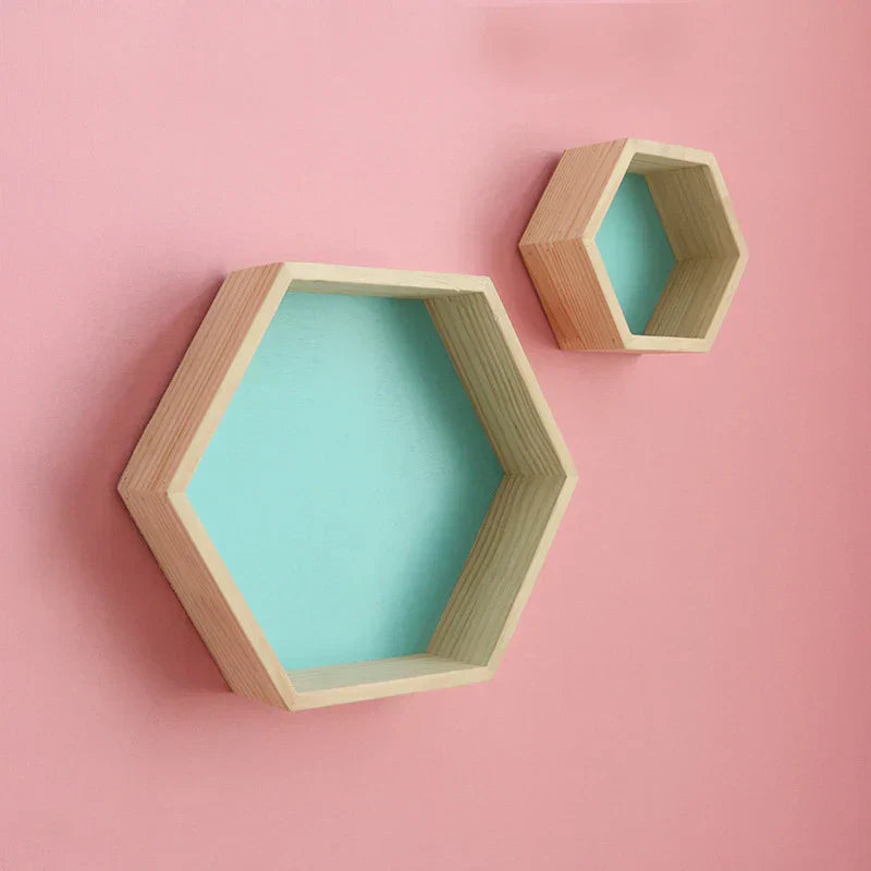 Children Nordic Hexagon Wall Shelves