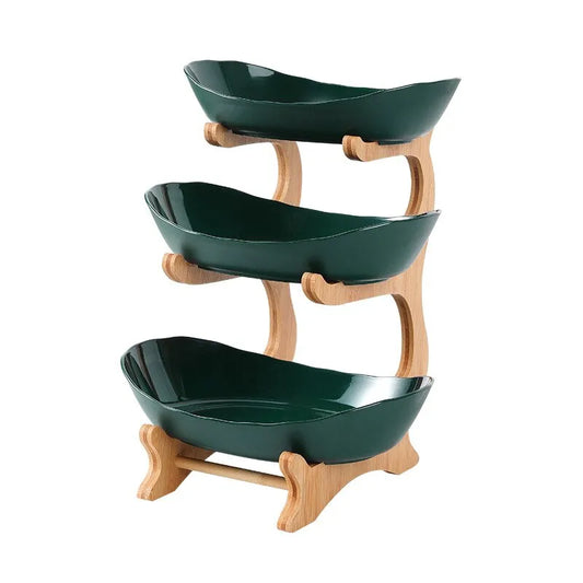 Wooden Table Plates with Floor Partition
