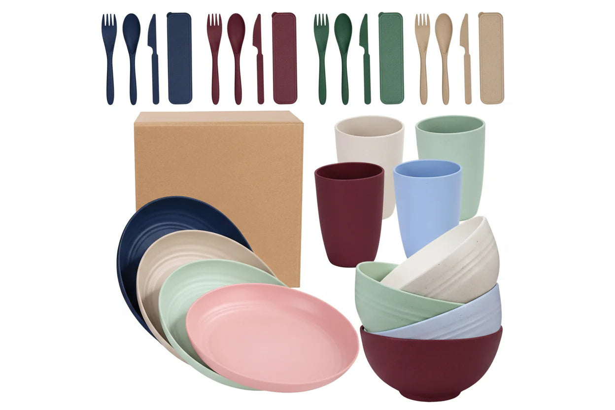 Colorful Plastic Camping Cutlery Set (28)