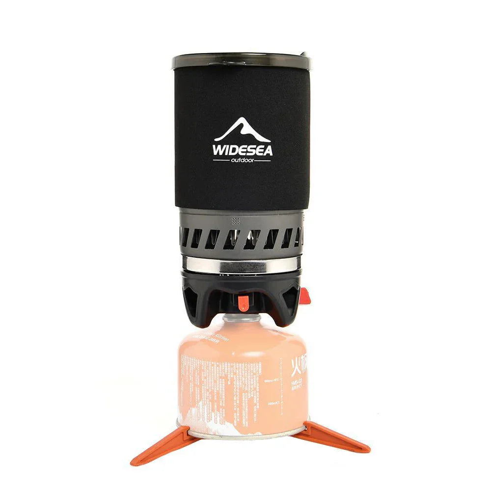 All-in-One Camping Cooking System with Heat Exchanger Black