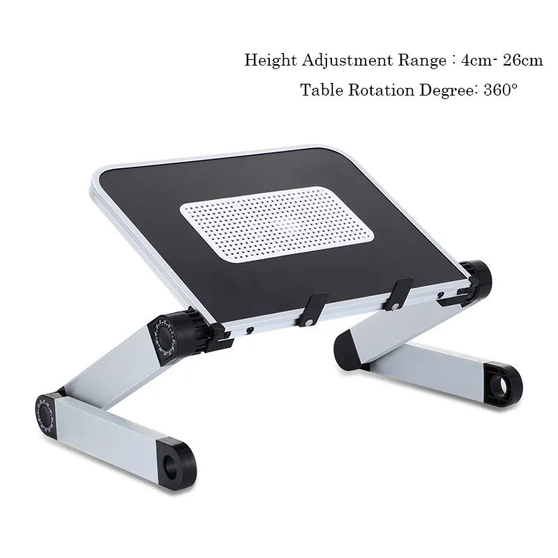 Adjustable Folding Laptop Desk with Cooler Fan