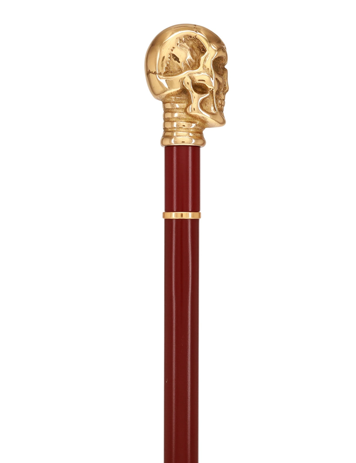 Custom RC Swords Brass Skull Handle Sword Cane – Mahogany Metal Shaft, 29" Blade