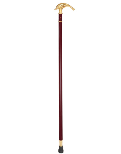 Custom RC Swords Brass Dolphin Handle Sword Cane – Mahogany Metal Shaft, 29" Blade