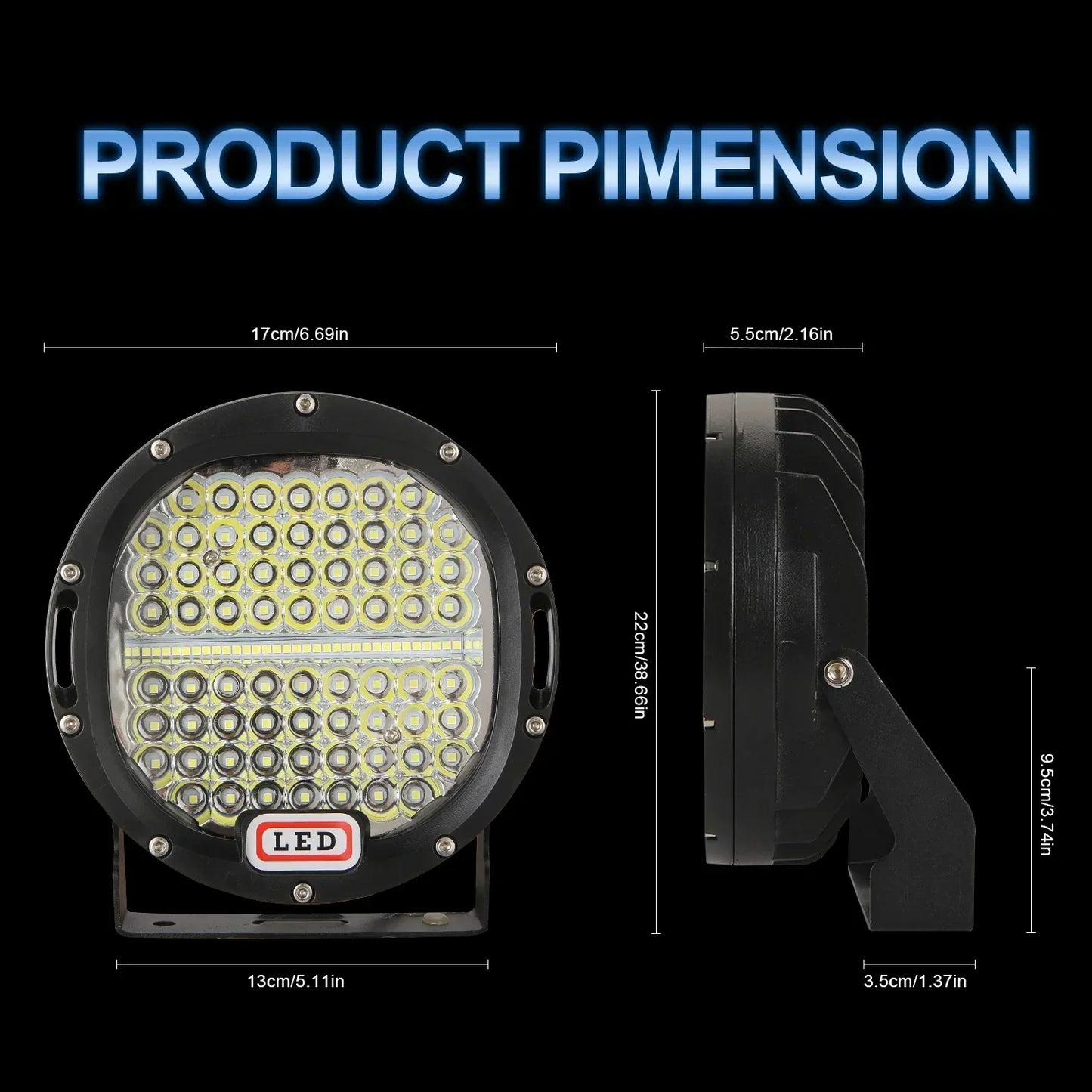 LED Headlights Work Light 105W/300W Offroad Spotlight for 4WD 4x4
