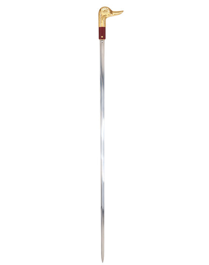 Custom RC Swords Brass Duck Handle Sword Cane – Mahogany Metal Shaft, 29" Blade