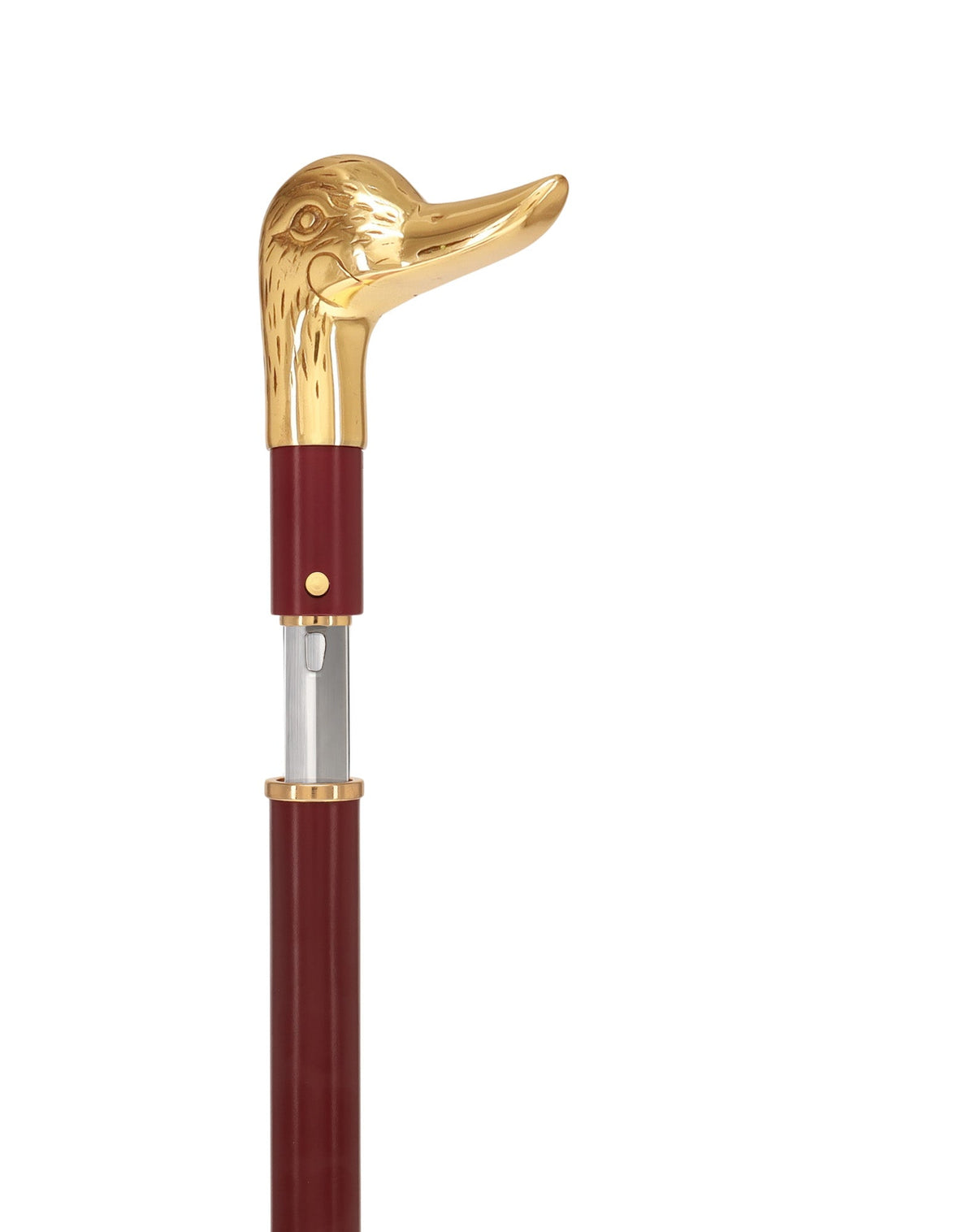 Custom RC Swords Brass Duck Handle Sword Cane – Mahogany Metal Shaft, 29" Blade